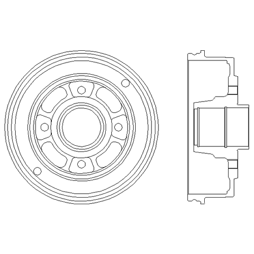 HELLA 8DT355300-351 (6001548126 / 7700419824) тормозной барабан, задняя ось (Комплект 2 штуки)