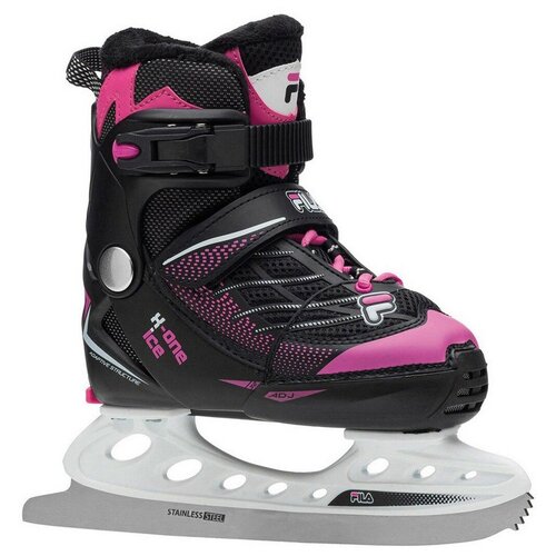 Детские раздвижные коньки Fila X-one Ice G - Black/Pink 22/23 р. 32-35