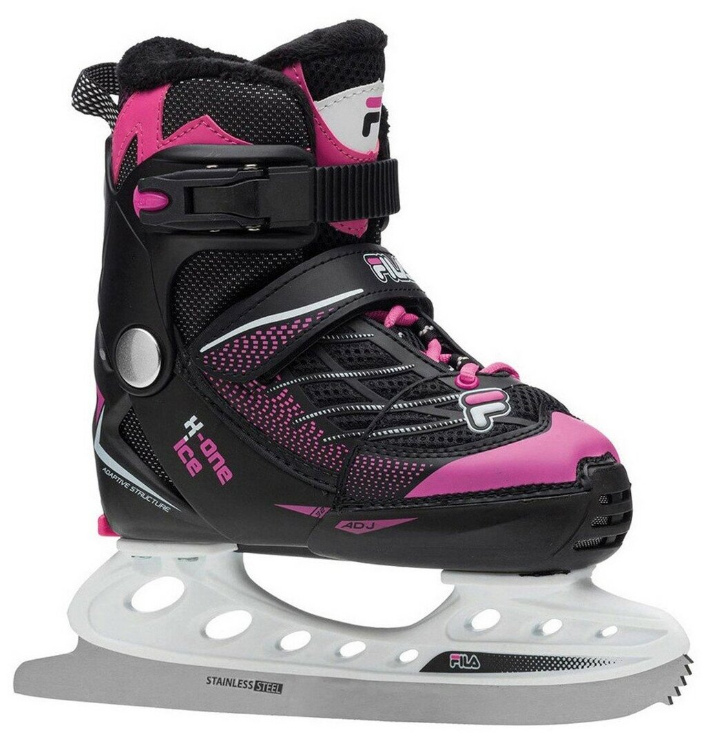 Детские раздвижные коньки Fila X-one Ice G - Black/Pink 22/23 р. 35-38