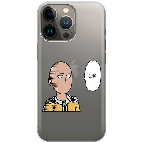 Силиконовый чехол на Apple iPhone 14 Pro / Эпл Айфон 14 Про с рисунком One Punch Man Ok силиконовый чехол с принтом one punch man ok для realme 10 pro реалми 10 про