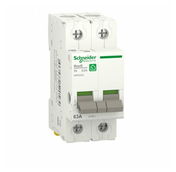 Schneider Electric Выключатель нагрузки RESI9 (мод. рубильник) 63А 2P Schneider Electric R9PS263