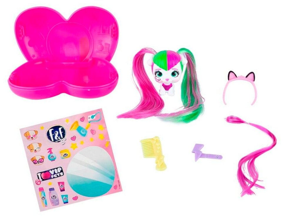 фото Фигурка IMC Toys VIP Pets Модные Щенки, коллекция Мини Фаны, темно-розовый