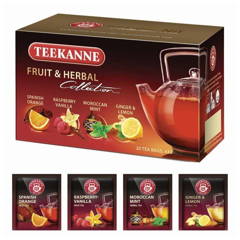 Чай фруктовый ассорти Teekanne Fruit tea collection, 20*2 г - фотография № 4