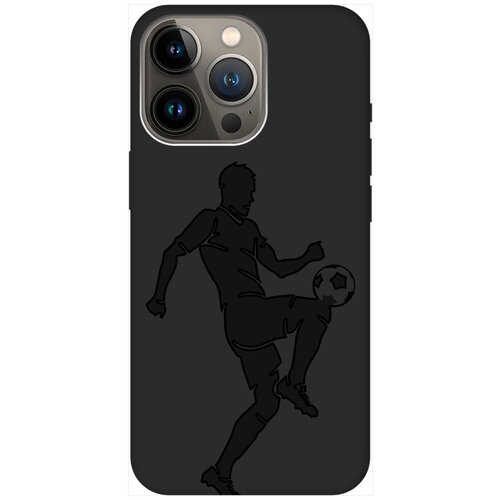 Силиконовый чехол на Apple iPhone 14 Pro Max / Эпл Айфон 14 Про Макс с рисунком Football Soft Touch черный силиконовый чехол на apple iphone 14 pro эпл айфон 14 про с рисунком football soft touch черный