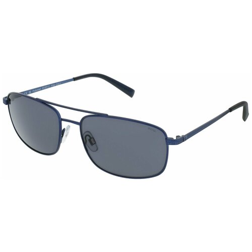 фото Солнцезащитные очки invu, прямоугольные, оправа: металл, поляризационные, с защитой от уф, для мужчин, синий