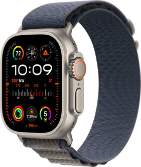 Умные часы Apple Watch Ultra 2 49 мм Titanium Case GPS + Cellular, Blue Alpine Loop — купить в интернет-магазине по низкой цене на Яндекс Маркете