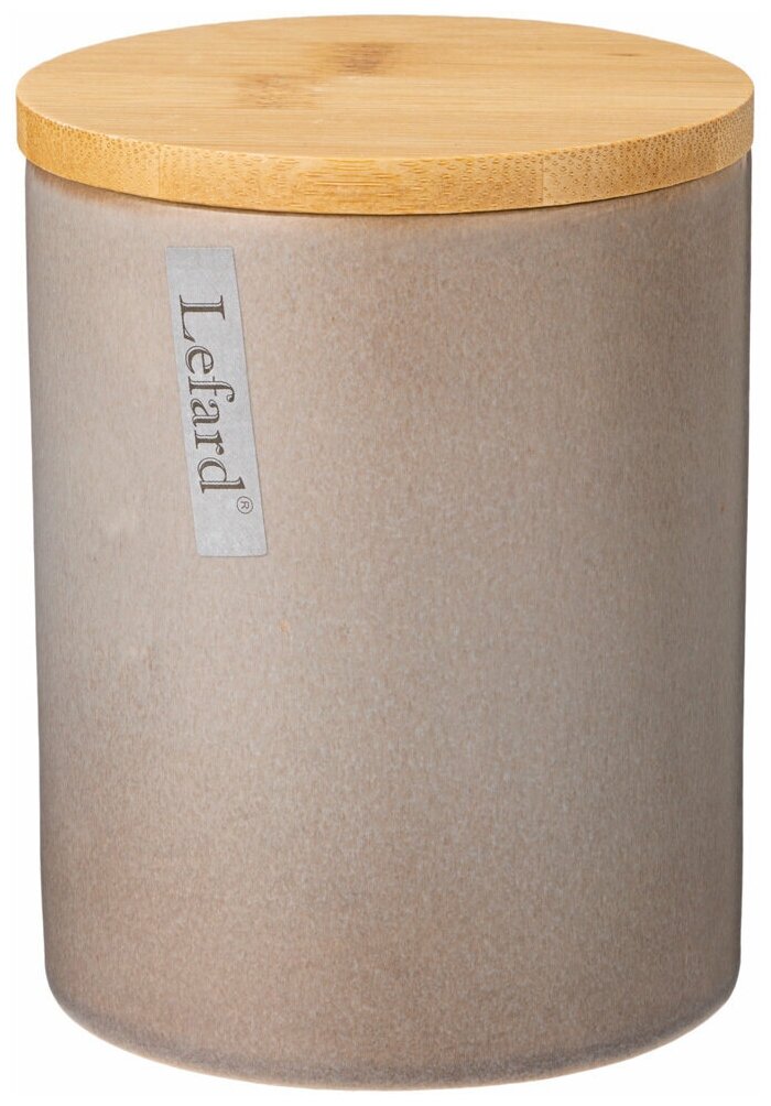 Набор из 2 штук Банка для сыпучих продуктов Lefard "Glaze Collection" 570мл, серый меланж, керамика (191-234/2)