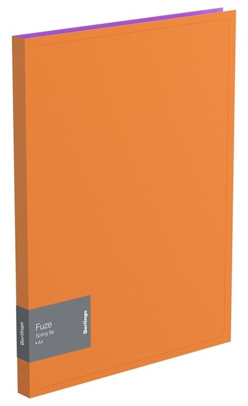 Папка с пружинным скоросшивателем Berlingo "Fuze", 17 мм, 600 мкм, оранжевая (AHp_00316)