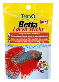 Tetra Betta LarvaSticks корм для петушков и других лабиринтовых рыб (в форме мотыля) 5 г. - фотография № 11