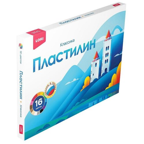 Пластилин Колорит Классика, 16 цветов, по 20 г, без европодвеса (Плк-006) пластилин lori раскраска пластилином собака пк 047