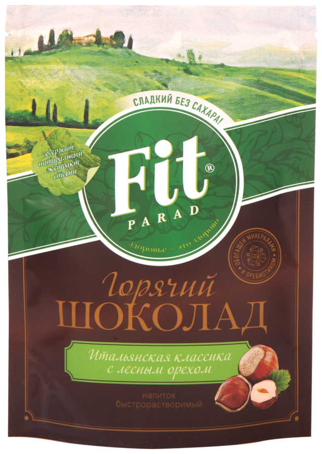 FitParad/ФитПарад Горячий шоколад со вкусом лесного ореха 200 г. дойпак - фотография № 3