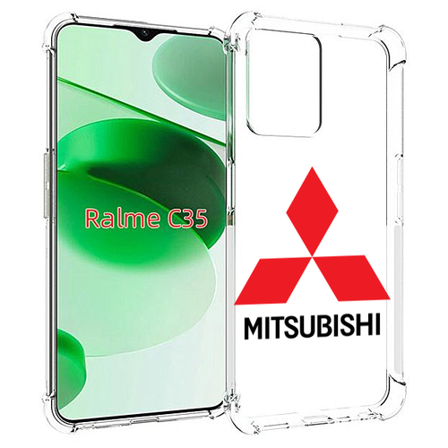 Чехол MyPads mitsubishi-3 для Realme C35 / Narzo 50A Prime задняя-панель-накладка-бампер