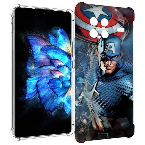 Чехол MyPads Комикс-капитан-Америка для Vivo X Note 5G задняя-панель-накладка-бампер