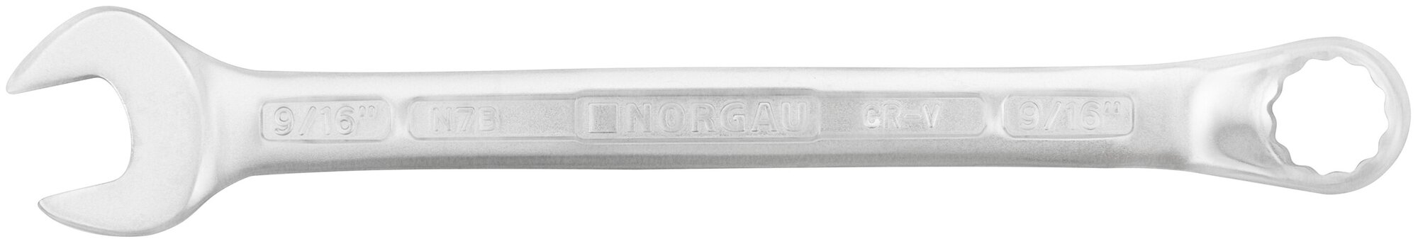 Ключ гаечный 9/16" NORGAU Industrial, "HРM" High precision machining 190 мм, рожковый и накидной профиль.