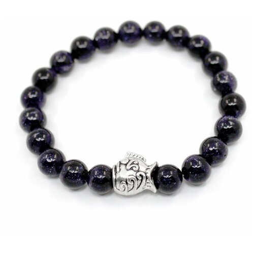 фото Handinsilver ( посеребриручку ) браслет из синего авантюрина 8мм и рыбой