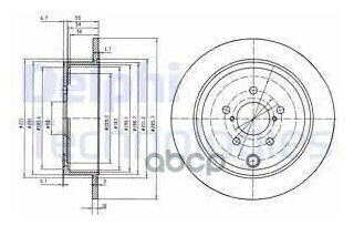 [Bg4158] Delphi Комплект 2 Шт. Диск ТормознойЗадний Delphi арт. BG4158