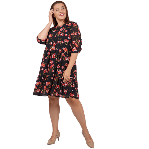 Платье Elfenbein, размер 52, черный платье для маленьких девочек детская одежда повседневный костюм милые летние женские кружевные платья с оборками повседневная одежда дл
