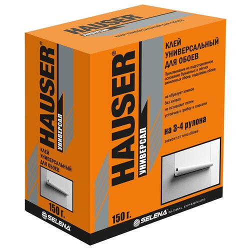 клей для бумажных обоев hauser универсал 0 15 кг Клей для бумажных обоев Hauser Универсал 0.15 кг