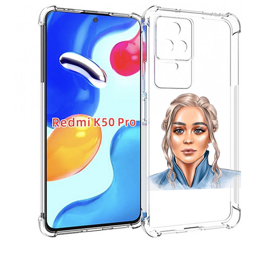 Чехол MyPads красивая-нарисованная-девушка-блондинка женский для Xiaomi Redmi K50 / K50 Pro задняя-панель-накладка-бампер