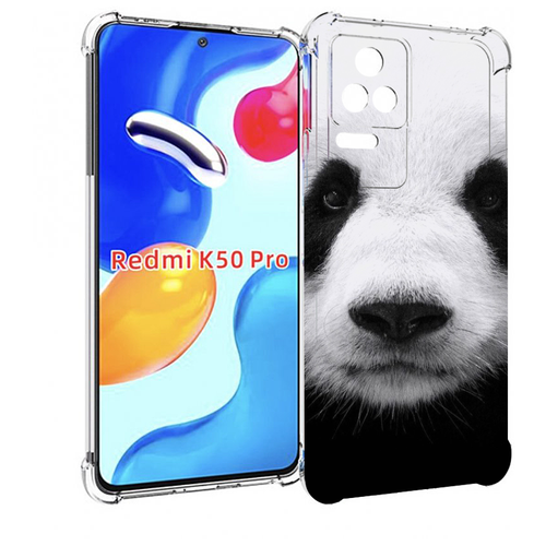Чехол MyPads Панда-портрет для Xiaomi Redmi K50 / K50 Pro задняя-панель-накладка-бампер