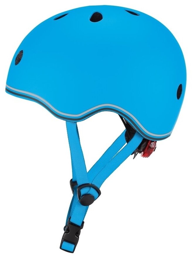 Шлем защитный Globber Evo Lights с фонариком, синий, 45-51см, XXS-XS (506-100) - фото №1