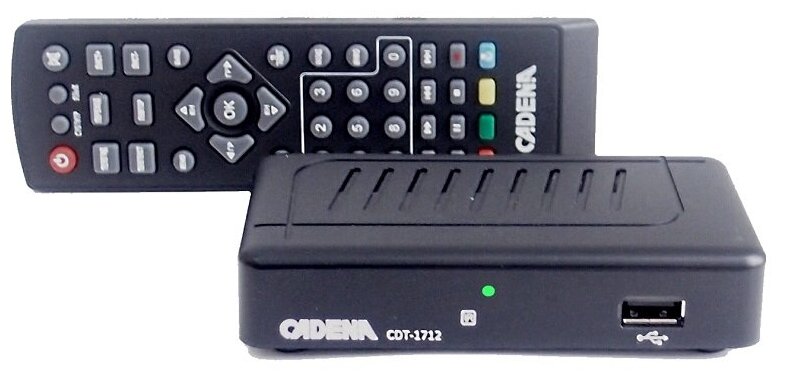 Ресивер DVB-T2 Cadena CDT-1712 (TC), черный