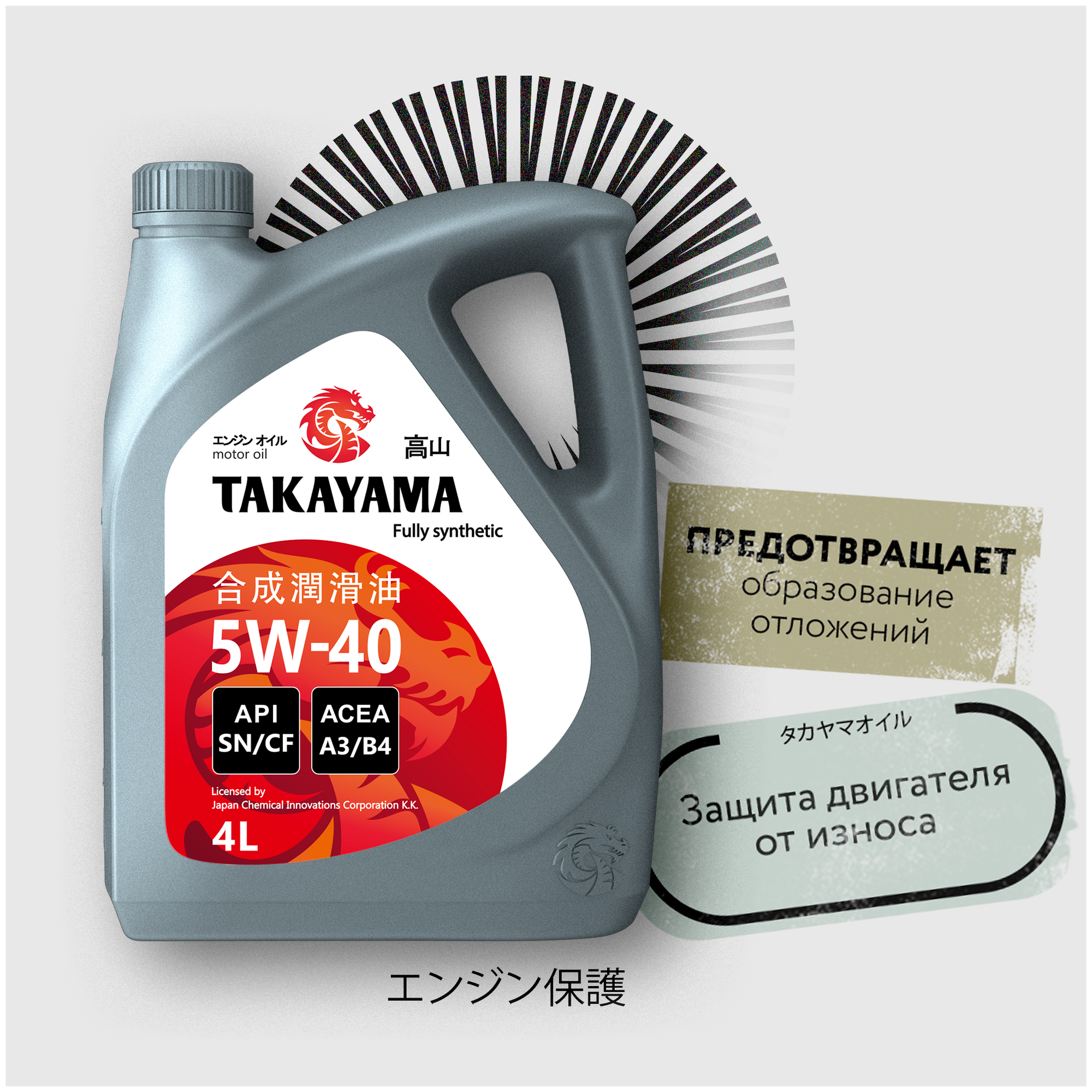 Синтетическое моторное масло Takayama 5W-40 API SN/CF, 4 л