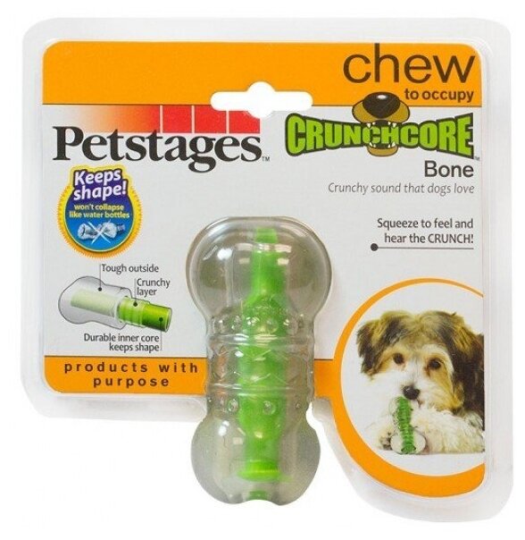 Petstages игрушка "Хрустящая косточка" резиновая (очень маленькая) для собак 8 см.