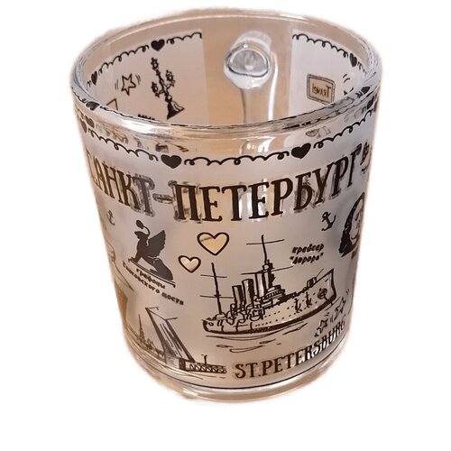 Кружка стекло 250 мл. Молодежная. Виды Петербурга.