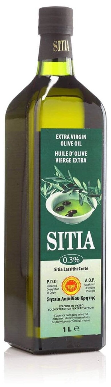 Оливковое масло Sitia PDO, Extra Virgin, нерафинированное, кислотность 0,3%, 1 литр , Греция — фото 1