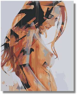 Картина по номерам "Обнаженная девушка" холст на подрамнике 40*50 — купить в интернет-магазине по низкой цене на Яндекс Маркете
