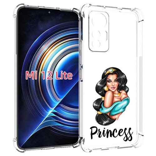 Чехол MyPads Принцесса-Жасмин женский для Xiaomi 12 Lite задняя-панель-накладка-бампер