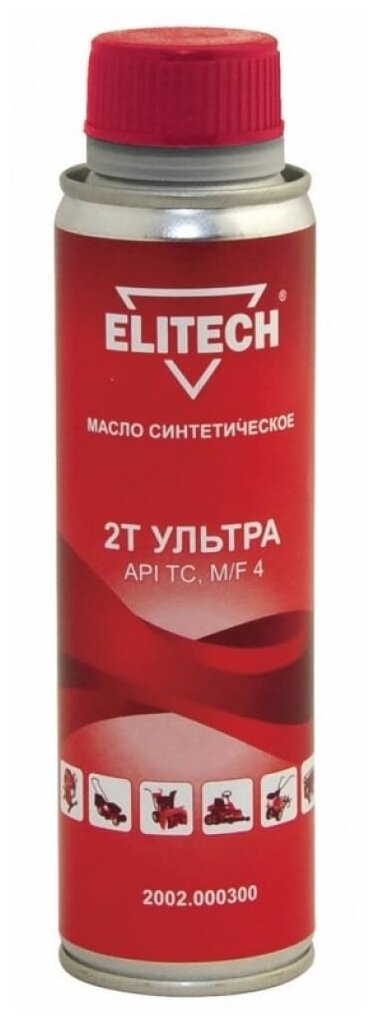 Масло 2-тактное Elitech 2002.000300 0,2л - фотография № 3