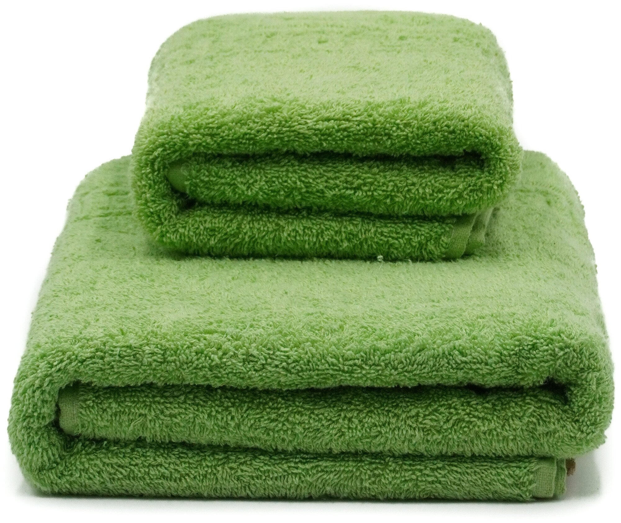 Набор полотенец 2шт DreamTEX яркий зеленый - фотография № 4