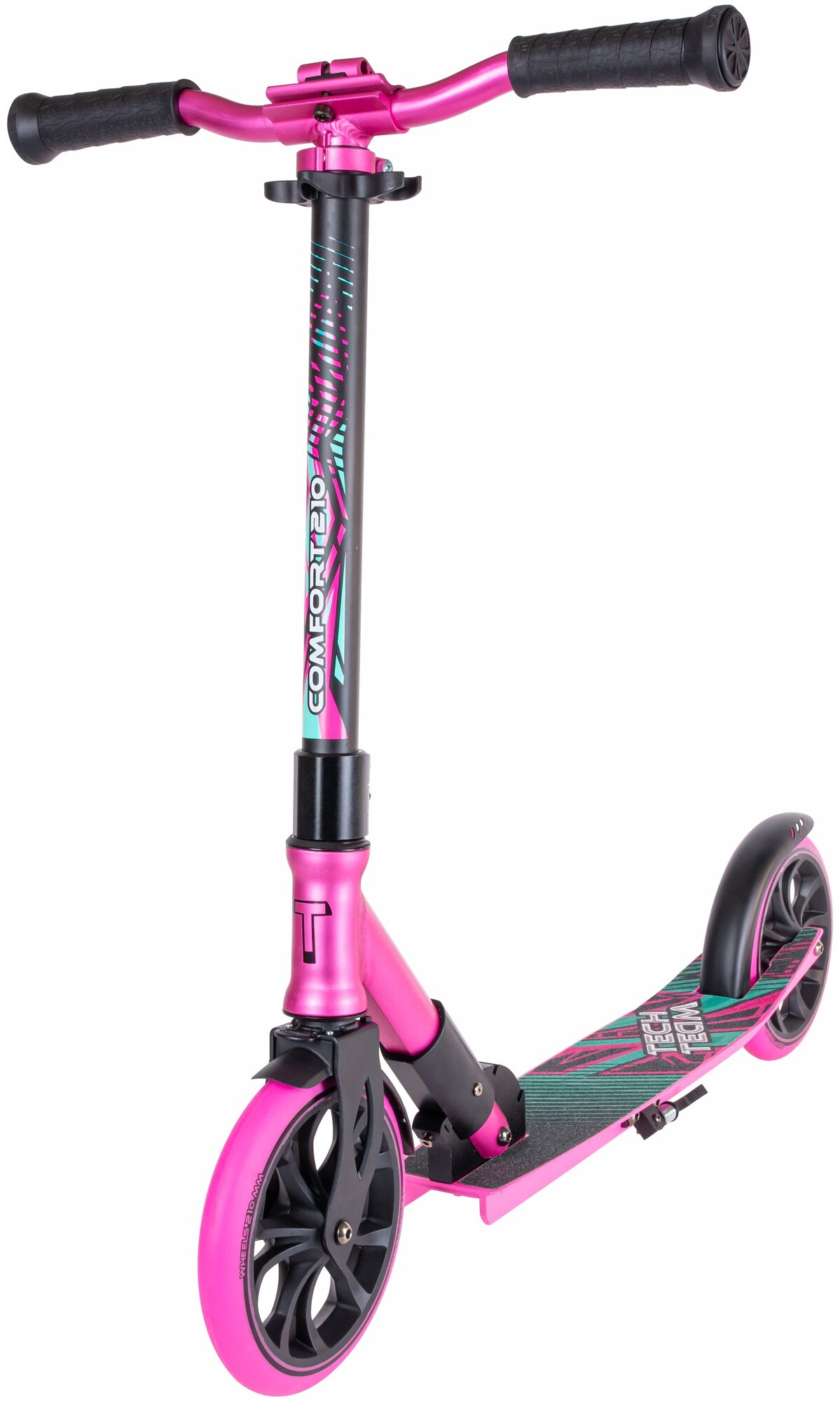 Самокат Tech Team Comfort 210R black/pink