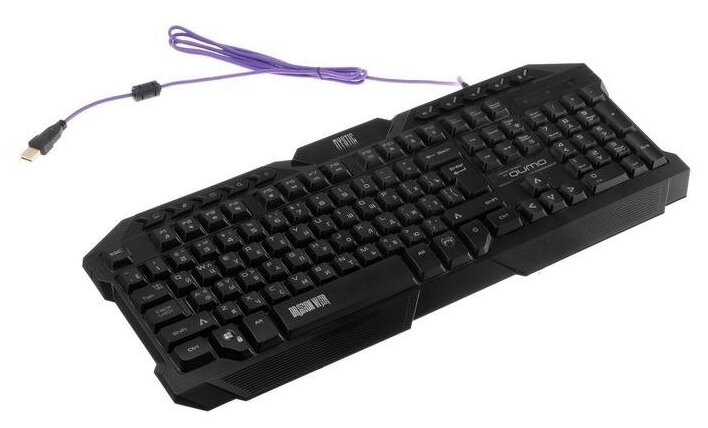 Комплект клавиатура и мышь Qumo Mystic K58/M76, проводная, мембранная, 3200 dpi, USB, чёрный