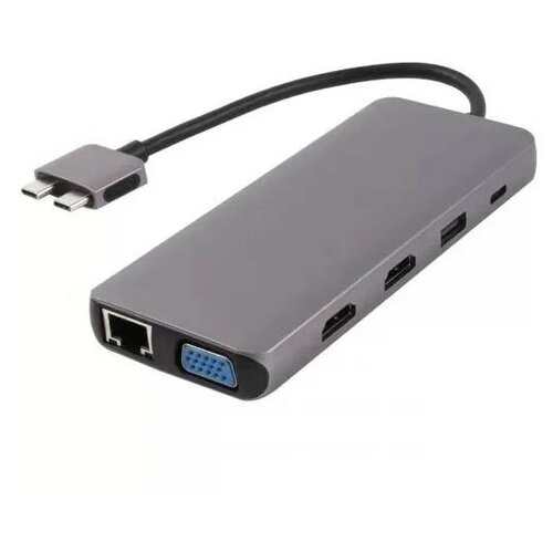 Аксессуар Адаптер Barn&Hollis для APPLE MacBook Multiport Type-C 12 in 1 Grey УТ000028633 аксессуар адаптер barn