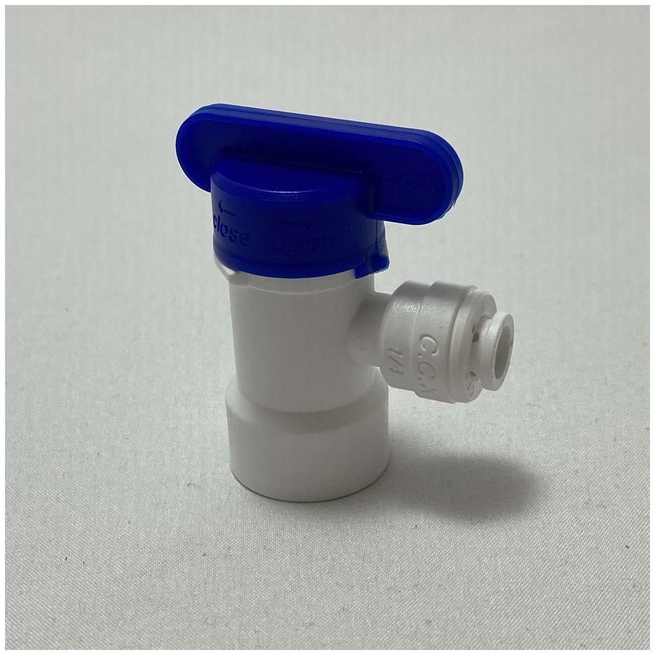 Кран-вентиль для накопительного бака фильтра (1/4" внутренняя резьба - 1/4" трубка) из усиленного пластика C.C.K.