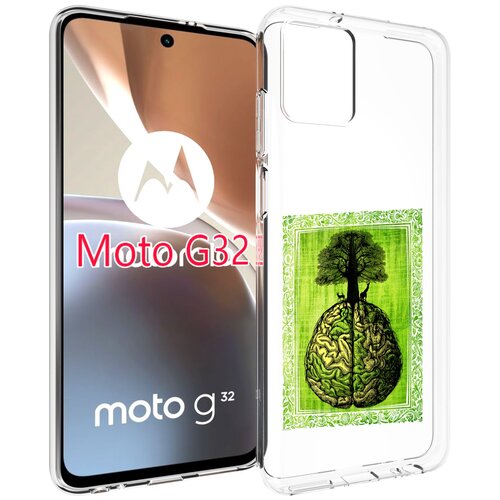 Чехол MyPads абстракция здоровый мозг для Motorola Moto G32 задняя-панель-накладка-бампер