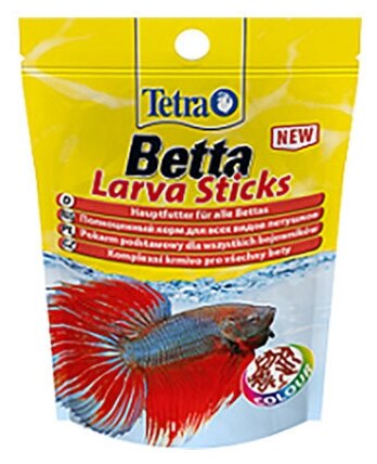 Tetra Betta LarvaSticks корм для петушков и других лабиринтовых рыб (в форме мотыля) 5 г. - фотография № 20