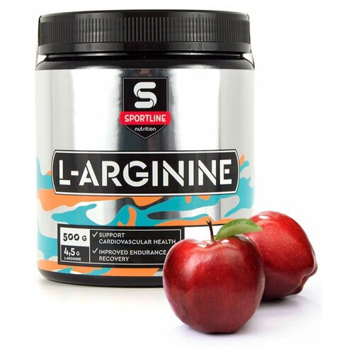 Аминокислота Sportline Nutrition L-Arginine, яблоко, 500 гр. nutrition l arginine мандарин спортивное питание 500 г