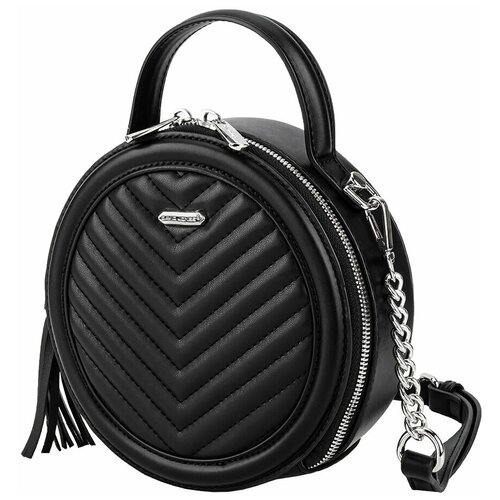 Стильная, влагозащитная, надежная и практичная женская сумка из экокожи David Jones 6400-1K/BLACK