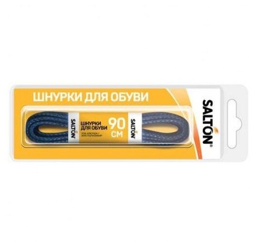 шнурки SALTON 90см с пропиткой круглые черные - фото №2