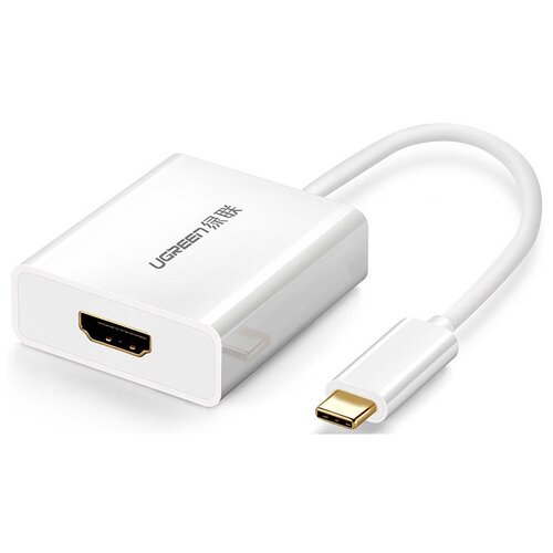 Переходник/адаптер UGreen USB Type-C - HDMI (40273), 0.2 м, 1 шт., белый адаптер ugreen 40273 usb c to hdmi adapter белый