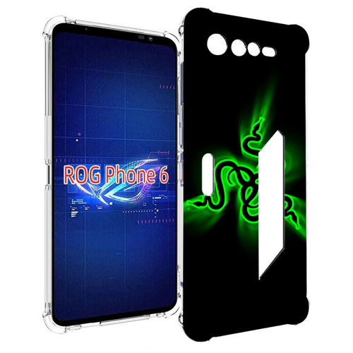 Чехол MyPads Razer для Asus ROG Phone 6 задняя-панель-накладка-бампер чехол mypads ризеншнауцер 2 для asus rog phone 6 задняя панель накладка бампер