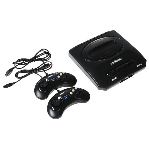 Игровая приставкаRetro GenesisRemix + 600 игр, черный игровая приставка sega retro genesis hd ultra 150 встроенных игр