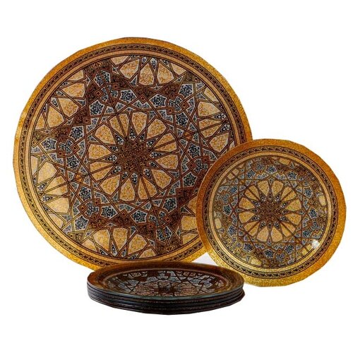 Столовый сервиз Royal Glass Вернисаж, 6 персон, 7 предм.