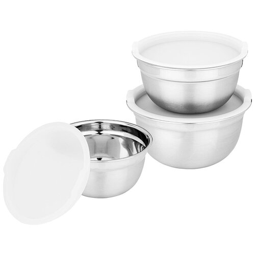 Набор мисок с крышками 6 предметов 06113 л D 141618 см 1159₽