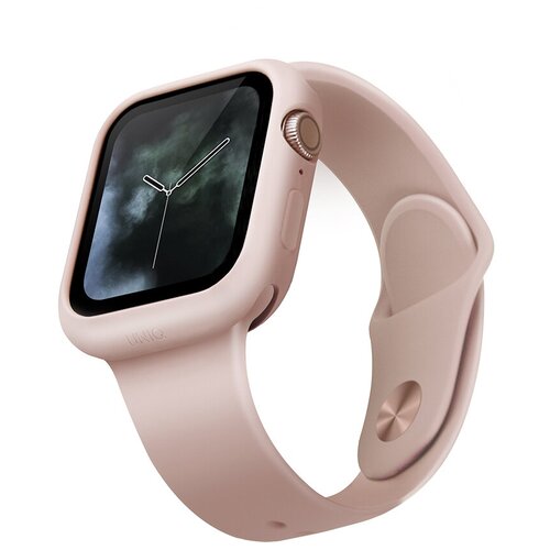 Чехол Uniq Lino для Apple Watch 40 мм, цвет Розовый (40MM-LINOPNK) чехол uniq lino для apple airtag лавандовый