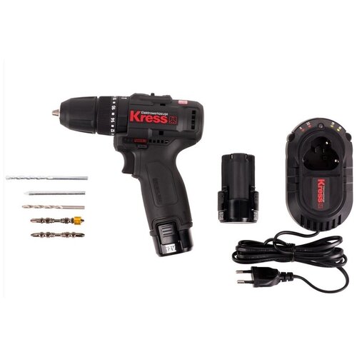 Дрель шуруповерт аккумуляторная бесщеточная KRESS KU362 12В 38Нм 2Ачх2 сумкакоробка 1139000₽